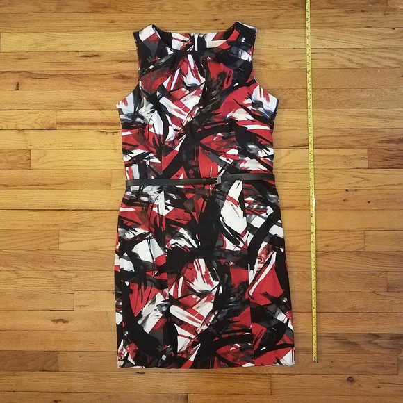 Michael Kors Size 12 Belted Sheath Dress - Picture 2 of 6